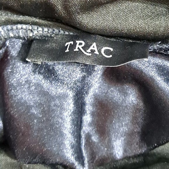 Black Floral Lace Square Neckline Criss-Cross Open Back Flare Mini Dress – Plus - Picture 9 of 10